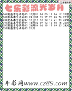 七乐彩2025051期流光岁月杀码图谜